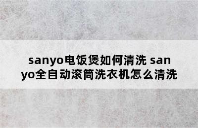 sanyo电饭煲如何清洗 sanyo全自动滚筒洗衣机怎么清洗